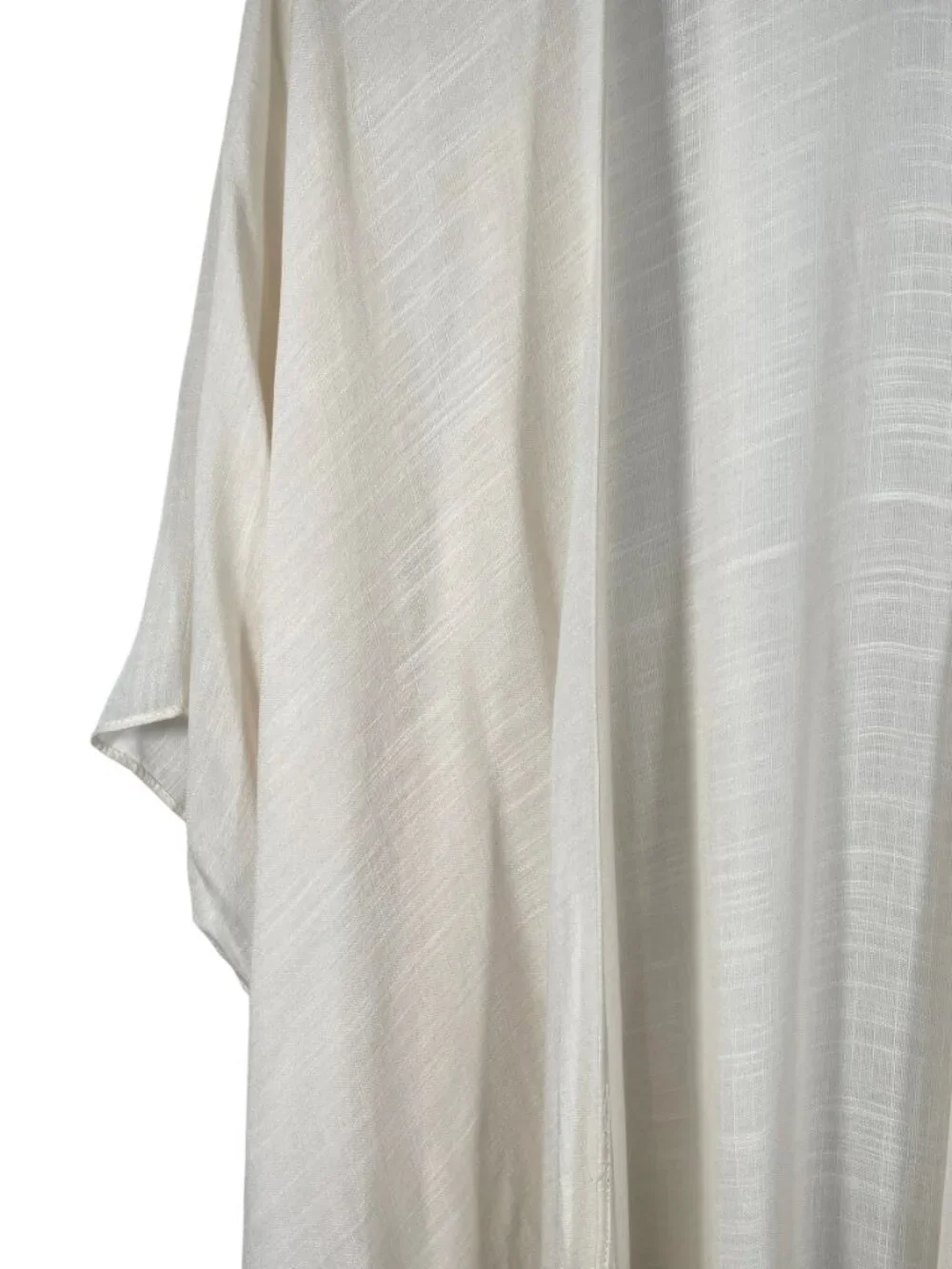 Rachel Roy Ivory Open Front Viscose Kimono Ruana Drape Cardigan OS